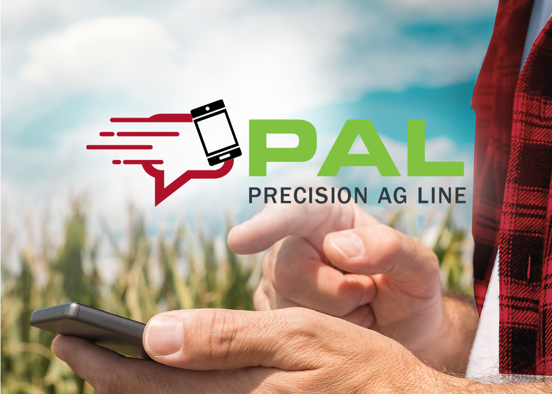 Precision ag line logo over image