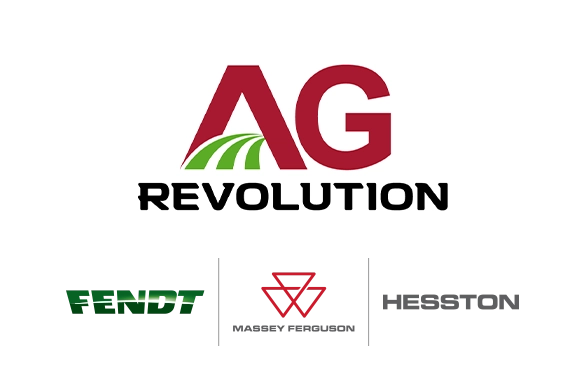 AgRevolution and AGCO brands logo lock up.