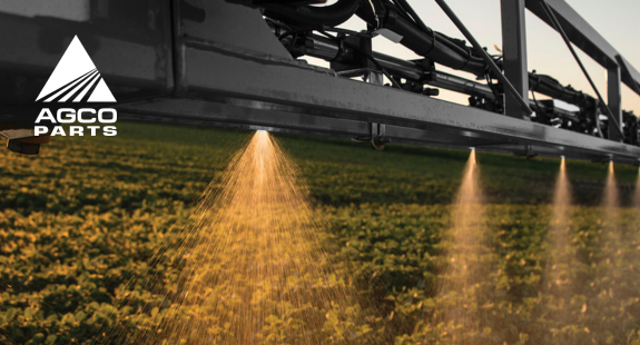 Spraying in a green field
