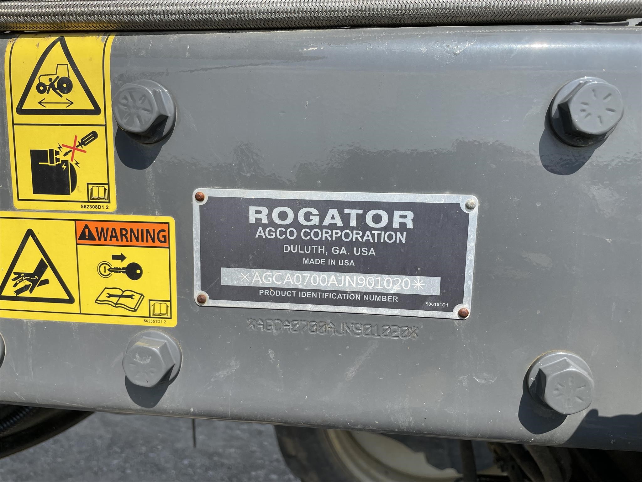 2018 Rogator RG700B