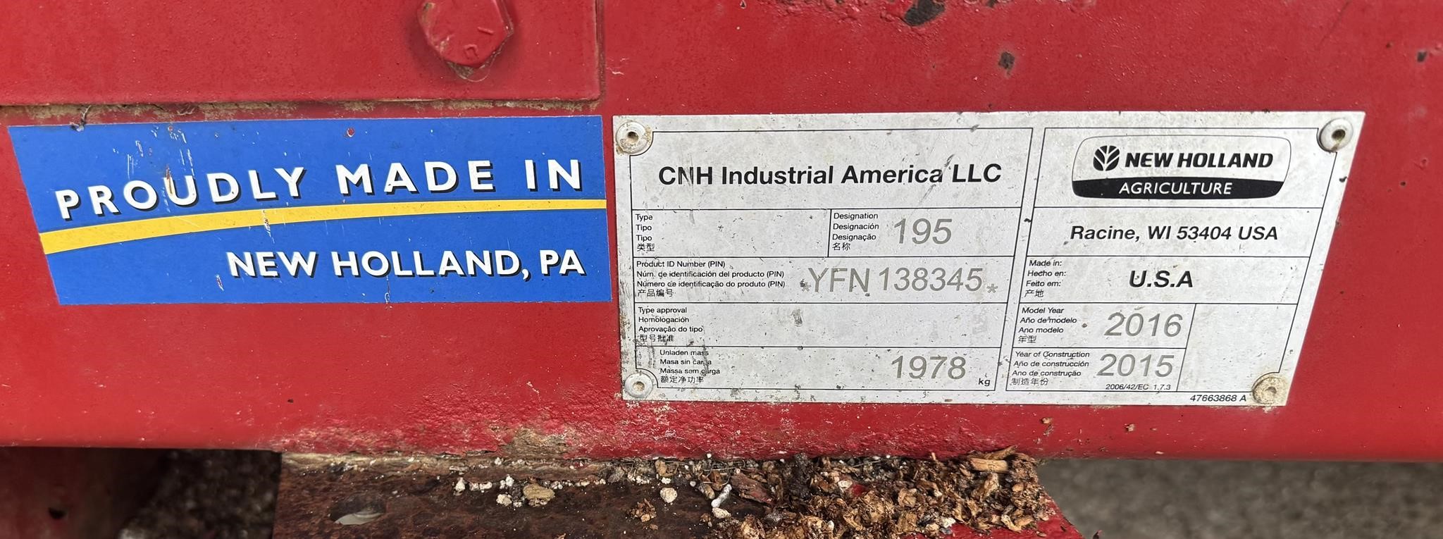 2016 New Holland 195