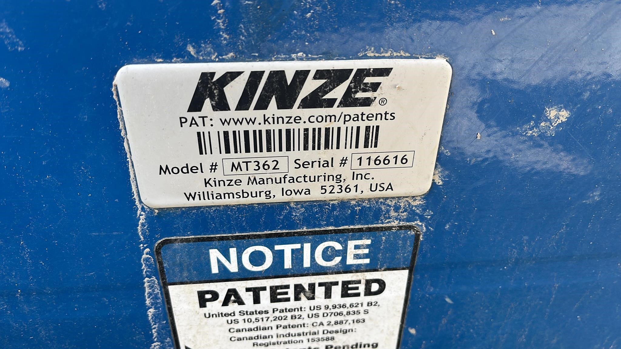 2022 Kinze MACH TILL 362
