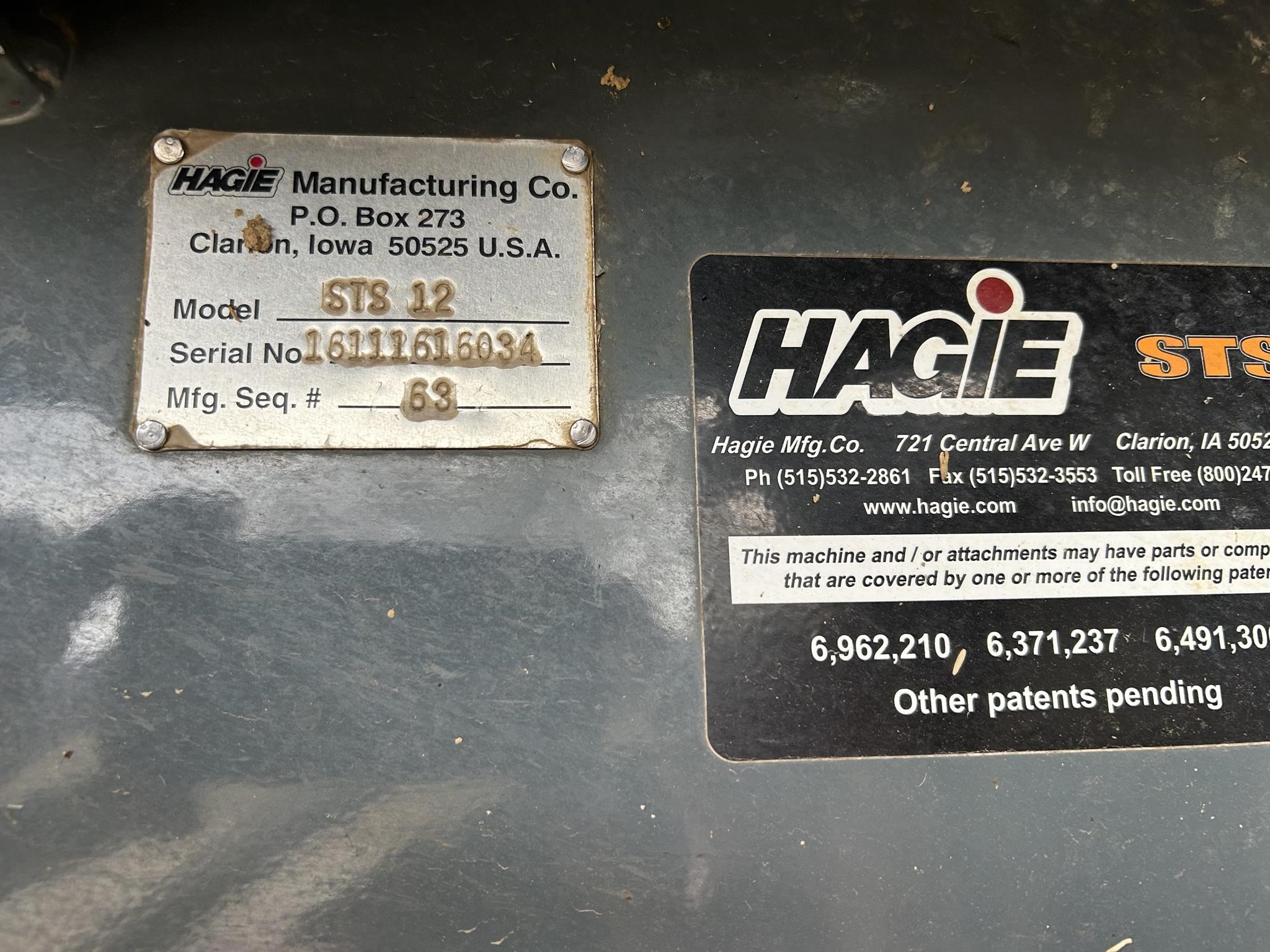 2016 Hagie STS12